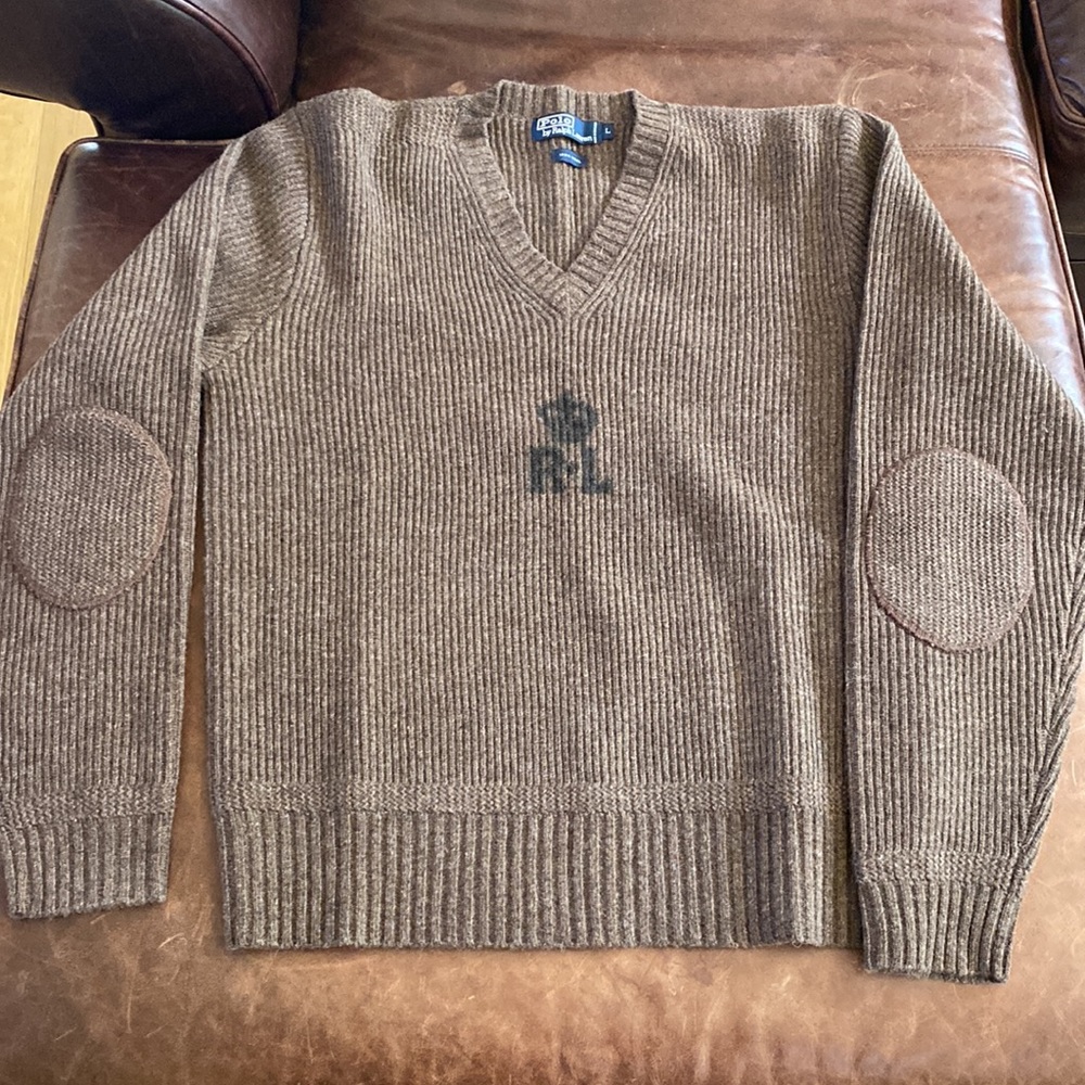 Polo by Ralph Lauren- V-neck Sweater large - like new